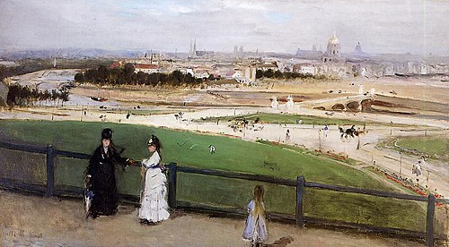 Vue de Paris des hauteurs du Trocadéro, 1872, Berthe Morisot