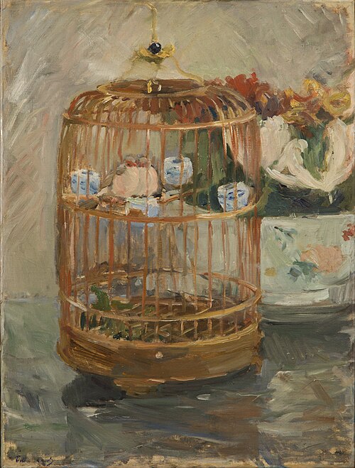 La Cage, 1885, Berthe Morisot