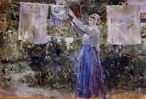 Paysanne étendant du linge, 1881, Berthe Morisot