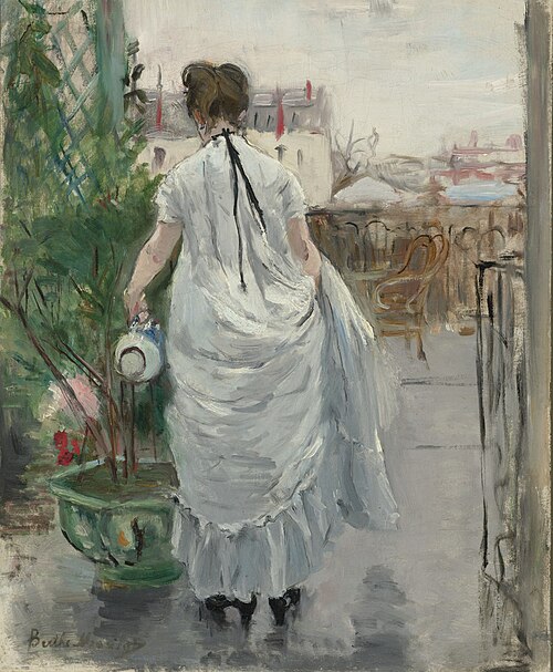 Young Woman Watering a Shrub, 1876, Berthe Morisot