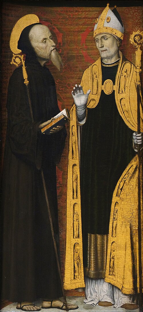 Saint Benoît et saint Augustin, 1450, 