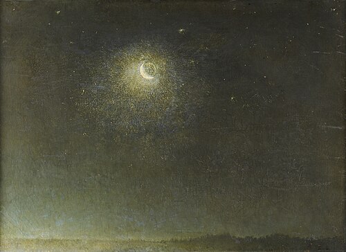 Waning moon before dawn, 1871, Filippo Palizzi