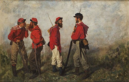 A group of Garibaldians, 1860, Filippo Palizzi