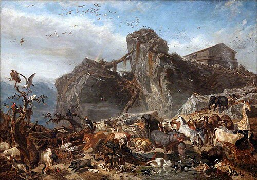 The Animals Leaving the Ark, Mount Ararat, , Filippo Palizzi