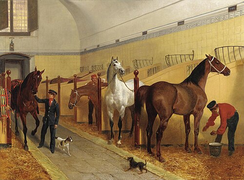 The stable, 1848, Filippo Palizzi