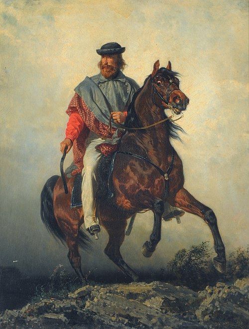 Garibaldi (Garibaldi on horseback), 1860, Filippo Palizzi