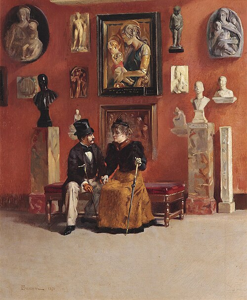 Rendezvous at the Uffizi, 1878, Odoardo Borrani