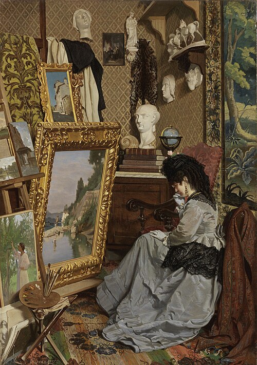 A visit to my atelier, 1872, Odoardo Borrani