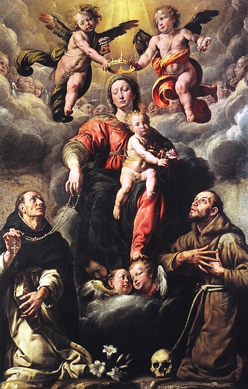 Madonna col Bambino adorata dai santi Domenico e Francesco, 1623, Tanzio da Varallo