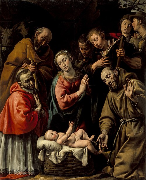 Adoration of the Shepherds with Saints Francis and Carlo Borromeo, 1628, Tanzio da Varallo