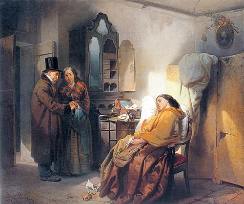 The abandoned woman, 1858, Vincenzo Cabianca