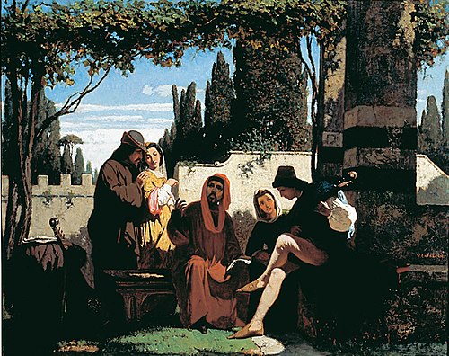 Tuscan storytellers during the 14th century, 1860, Vincenzo Cabianca