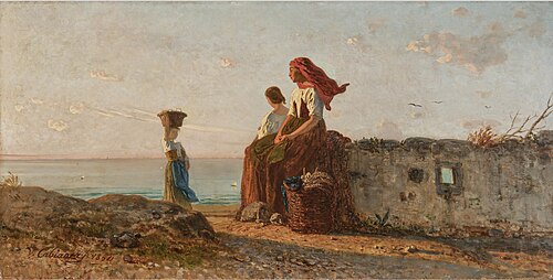 By the sea, 1864, Vincenzo Cabianca