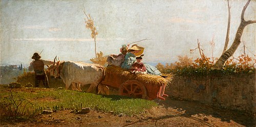 Return from the fields, 1862, Vincenzo Cabianca