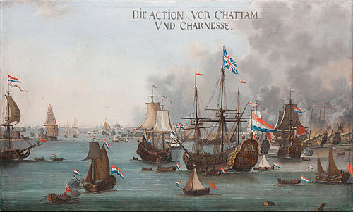 The Battle of Chatham, 1667, Willem van der Stoop