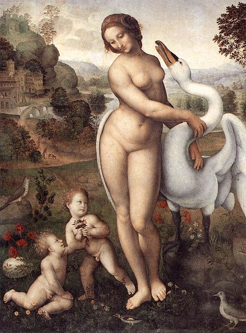 Léda et le Cygne, 1510, Cesare da Sesto