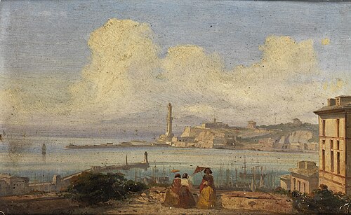 Bay of Genoa, 1855, Ippolito Caffi
