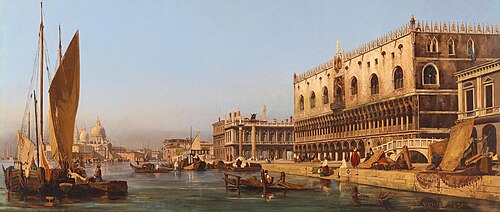 Venice, the Doge’s Palace and the Molo, 1835, Ippolito Caffi
