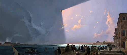 Eclips of the Sun in Venice in July 8, 1842, 1842, Ippolito Caffi