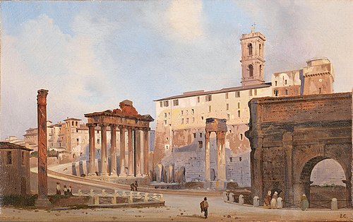 The Roman Forum, 1866, Ippolito Caffi