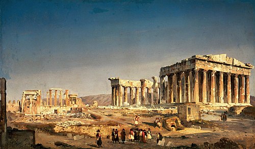 The Partenon, 1843, Ippolito Caffi
