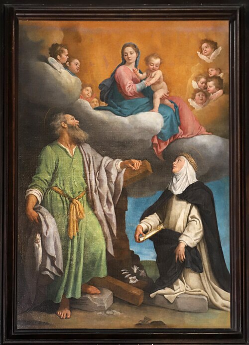 madonna col bambino in gloria tra i ss. andrea e caterina da siena, 1618, Agostino Ciampelli