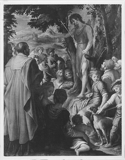 Johannes predigt in der Wüste, 1597, Agostino Ciampelli