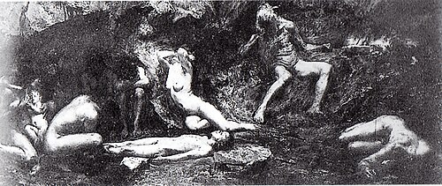 The offspring of Cain, 1885, Giulio Aristide Sartorio