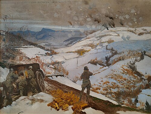 Altitude Bombardment, 1917, Giulio Aristide Sartorio