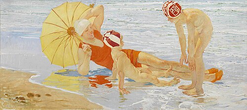 Morning by the sea, 1927, Giulio Aristide Sartorio