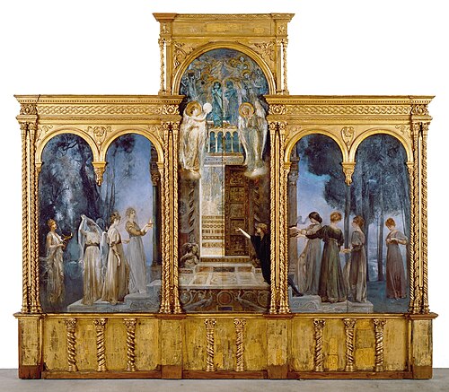 The wise and foolish virgins, 1891, Giulio Aristide Sartorio