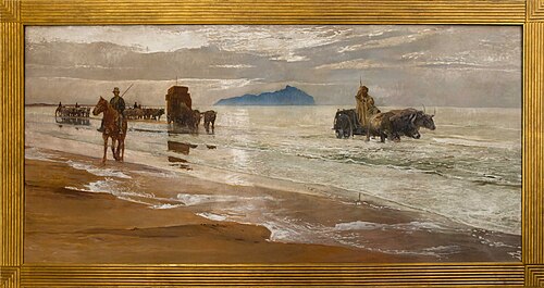 View of Mount Circeo, 1902, Giulio Aristide Sartorio