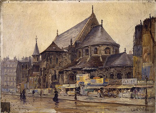 Le chevet de l'église Saint-Martin-des-Champs, 1902, A. Lesbroussart
