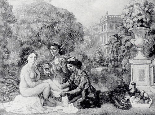 Die Toilette nach dem Bade, , Charles-François-Prosper Guéri