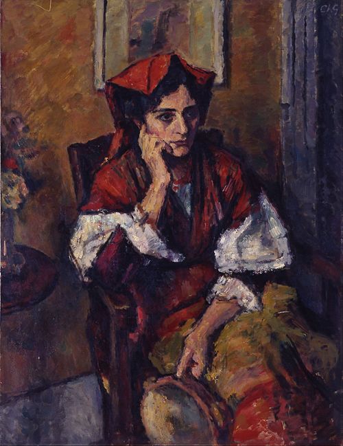 Italian Woman with Tambourine, 1914, Charles Guérin