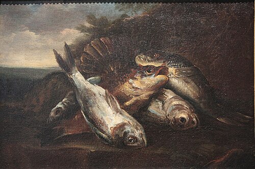 Nature morte aux carpes, 1700, Nicola Maria Recco