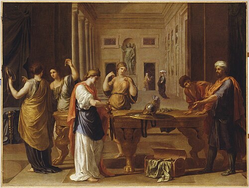 Achille à Skyros reconnu par Ulysse parmi les filles du roi Lycomède, 1650, Charles-Alphonse Du Fresnoy