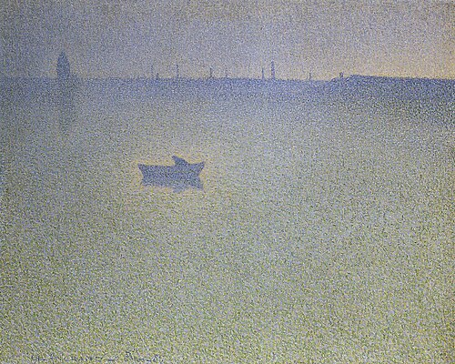La Seine à l’aube, 1889, Charles Angrand