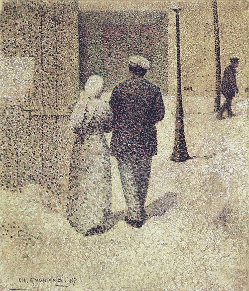 Couple dans la rue, 1887, Charles Angrand