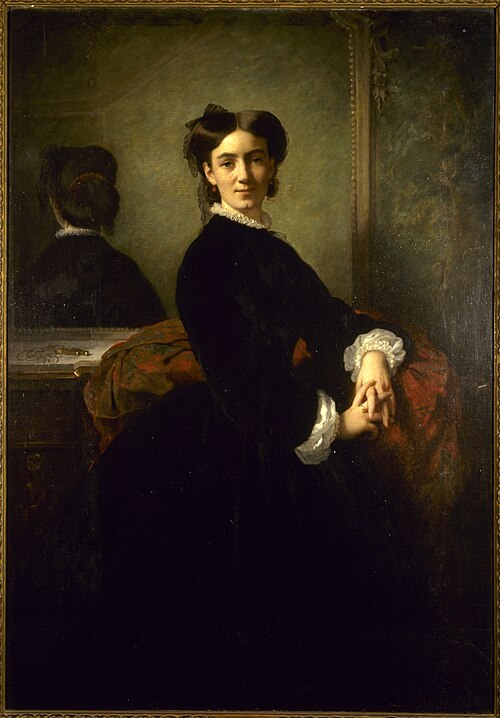 Portrait de Madame Charles Chaplin, 1863, Charles Chaplin