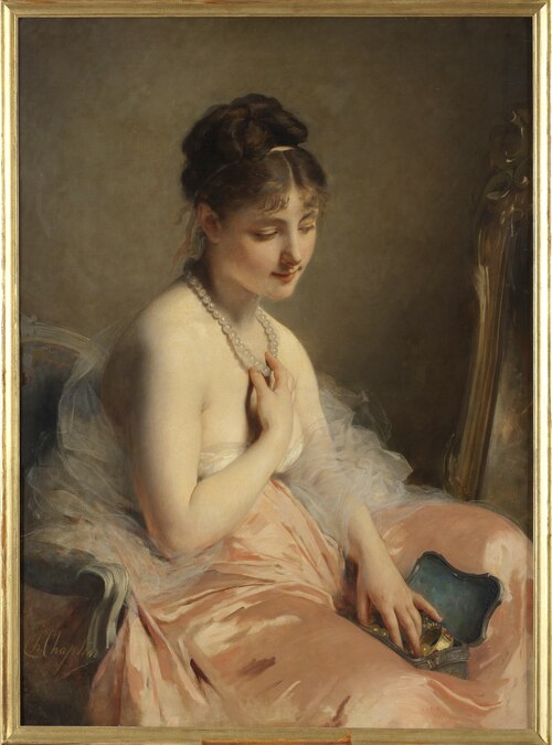 The Pearl-necklace, 1874, Charles Chaplin