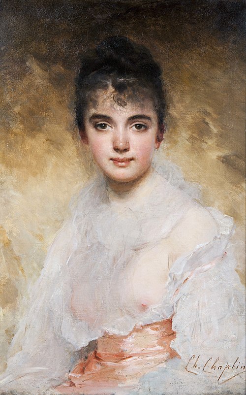 Portrait d'une jeune femme, 1850, Charles Chaplin