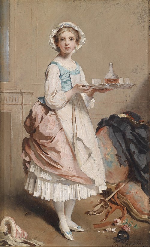 La Femme de chambre, 1891, Charles Chaplin