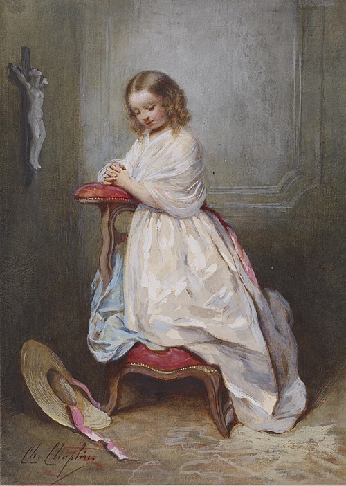 Fille en robe blanche, 1860, Charles Chaplin
