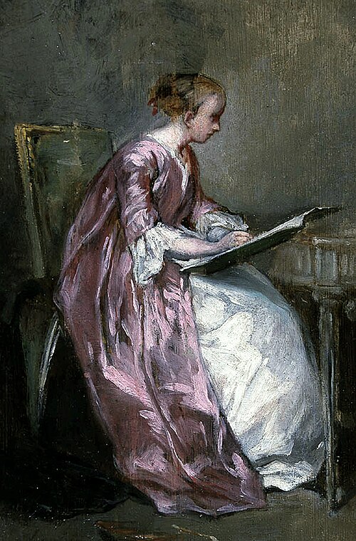 A Young Girl Drawing, 1863, Charles Chaplin