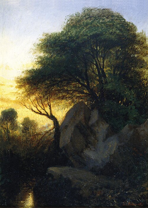 Tramonto nel bosco, 1894, Bartolomeo Gianelli