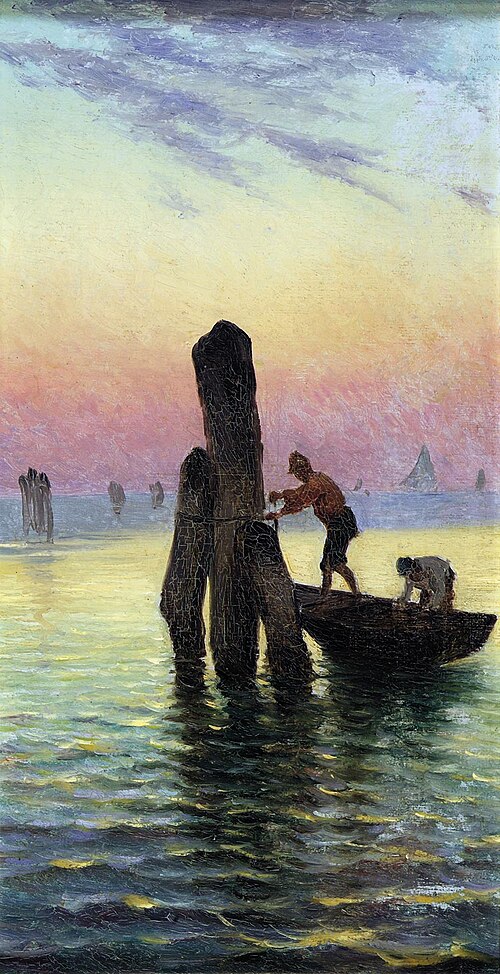 Barche sulla laguna, 1894, Bartolomeo Gianelli