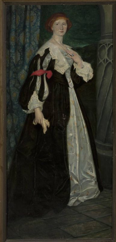 Portrait of Irena Solska, 1914, Romuald Dubiński