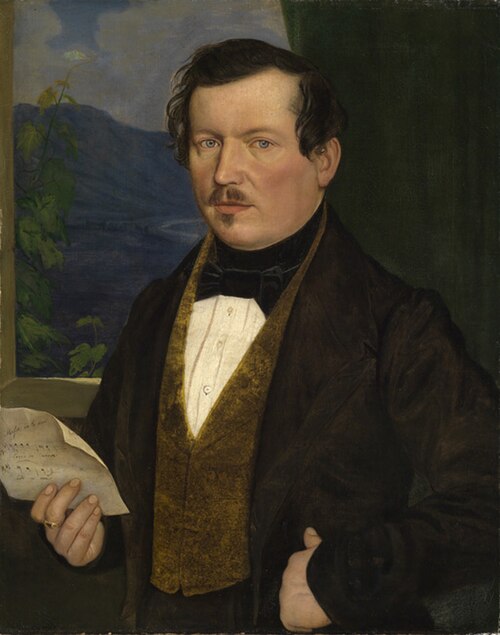 Bildnis eines Musikers, 1841, Friedrich Wasmann