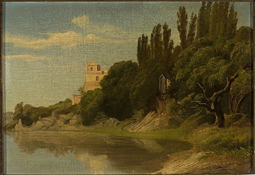 Italian waterside landscape, 1835, Friedrich Wasmann